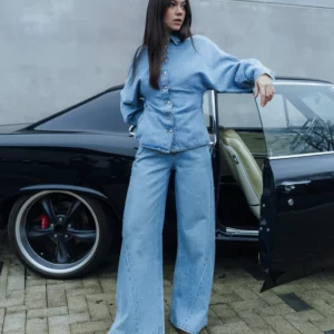 Jean large bleu clair