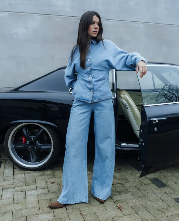 Jean large bleu clair