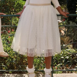 Jupe enfant tulle écru