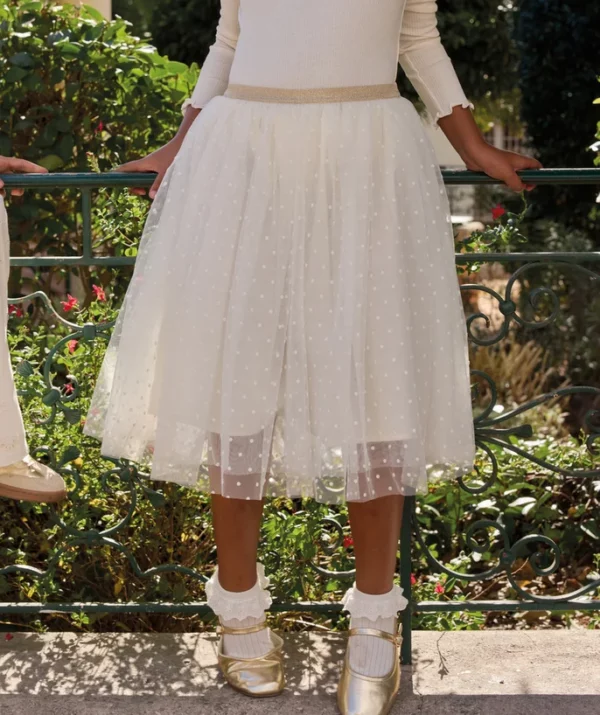Jupe enfant tulle écru