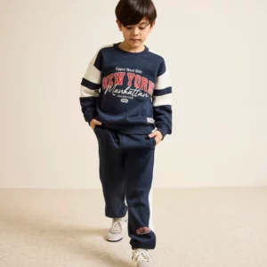 sweat enfant bleu imprimé