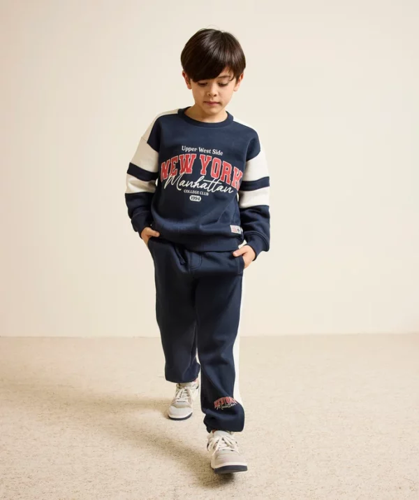 sweat enfant bleu imprimé