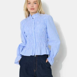 Chemise bleu à rayures