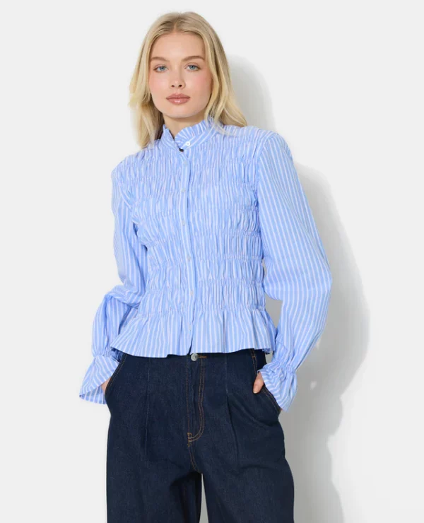 Chemise bleu à rayures